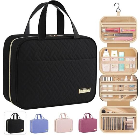 Hanging Toiletry Bag Waterproof Travel Makeup Organizer for Women and Men - Picture 1 of 7